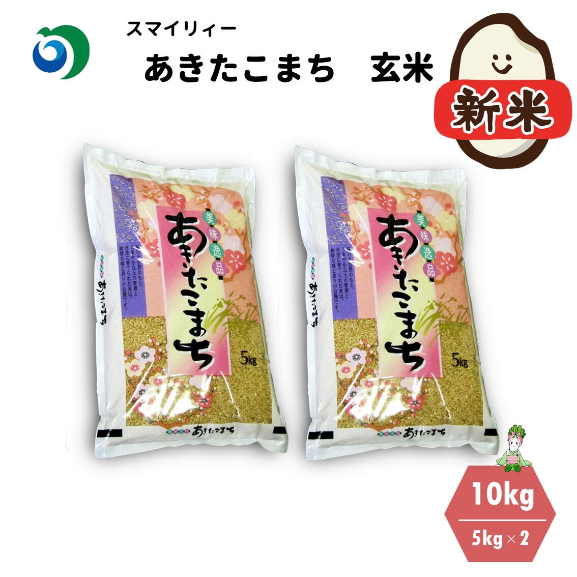 【ふるさと納税】【令和4年産新米】あきたこまち 玄米 10kg （5kg×2袋） 秋田県 能代産 美人を育てる 秋田米