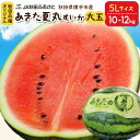 5位! 口コミ数「0件」評価「0」【秋田県横手市産】あきた夏丸すいか 5Lサイズ×1玉（約10～12kg）化粧箱入り