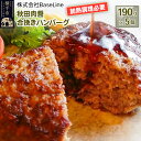 【ふるさと納税】【ドンと190g】秋田肉醤合挽きハンバーグ 190g 5個 生ハンバーグ 加熱必要