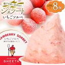 【ふるさと納税】ジェラート いちごソルベ 約100g×8個