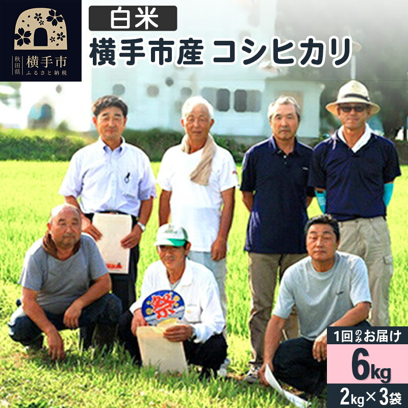 25位! 口コミ数「0件」評価「0」【令和5年産】【白米】令和5年産 横手産コシヒカリ 6kg(2kg×3袋)