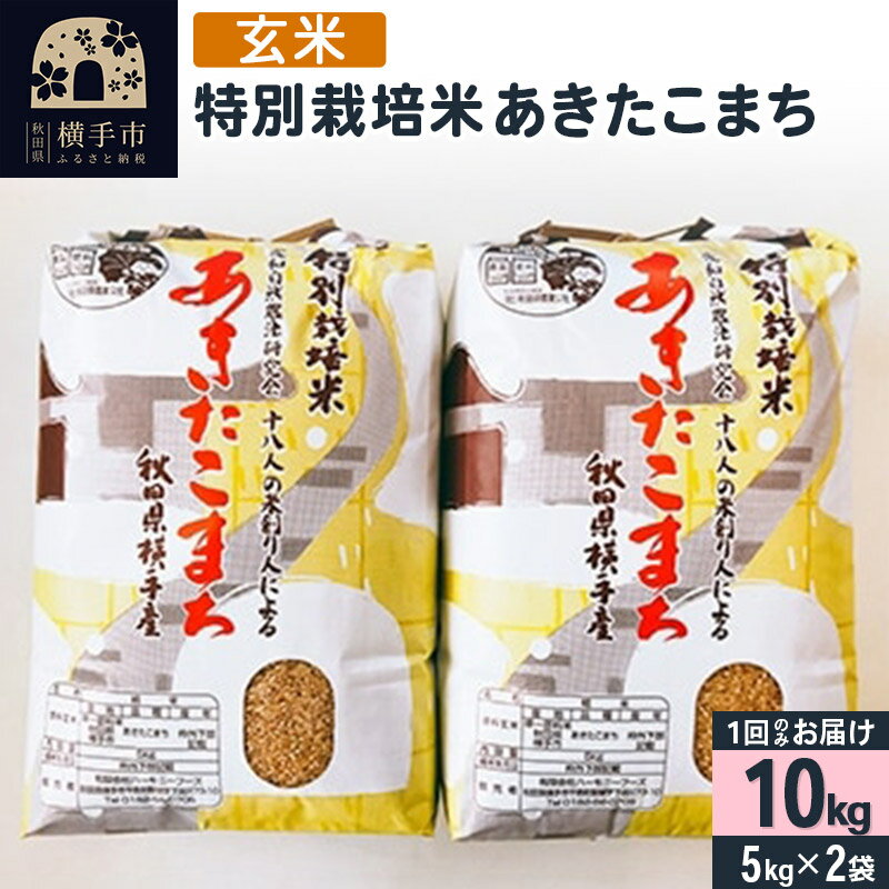 [玄米]令和5年産 特別栽培米あきたこまち 10kg(5kg×2袋)