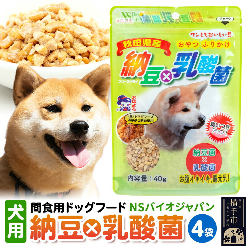 5位! 口コミ数「0件」評価「0」間食用ドッグフード　納豆×乳酸菌(犬用)　4袋 ゆうパケット