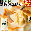 【ふるさと納税】野菜餃子(豚肉)12個入×6袋