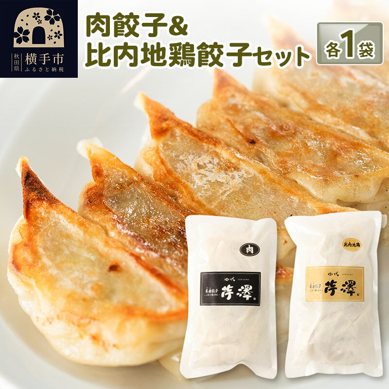 【ふるさと納税】肉餃子&比内地鶏餃子食べ比べセット(12個入×各1袋ずつ)