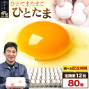 【ふるさと納税】【常温発送】《定期便12ヶ月》ひとたま 80個(業務用)【発送時期が選べる】東海林養鶏場 ひとたま 卵 玉子 たまご タマゴ 12か月 12ヵ月 12カ月 12ケ月 開始時期選べる