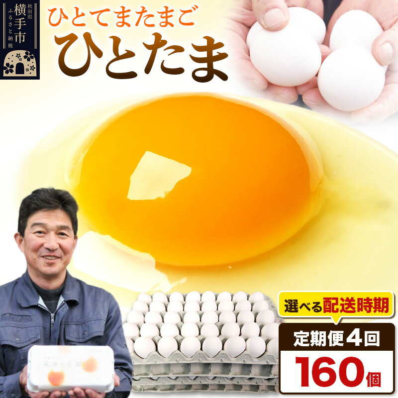 【ふるさと納税】《定期便4ヶ月》ひとたま 160個(業務用)【発送時期が選べる】東海林養鶏場 ひとたま 卵 玉子 たまご タマゴ 4か月 4ヵ月 4カ月 4ケ月 開始時期選べる