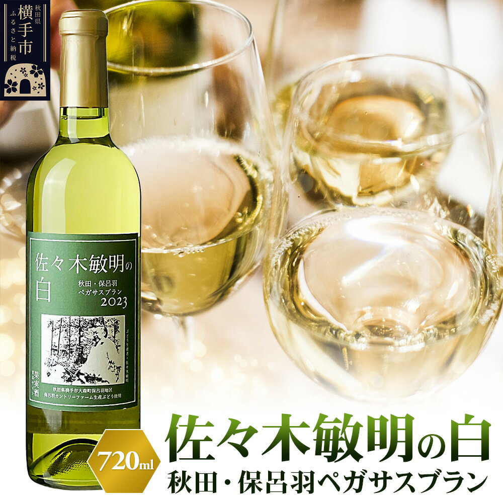 佐々木敏明の白 秋田・保呂羽ペガサスブラン 720ml×1本 白ワイン