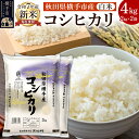 【ふるさと納税】【令和7年産新米受付】【白米】令和7年産 横手市産コシヒカリ 4kg(2kg×2袋)