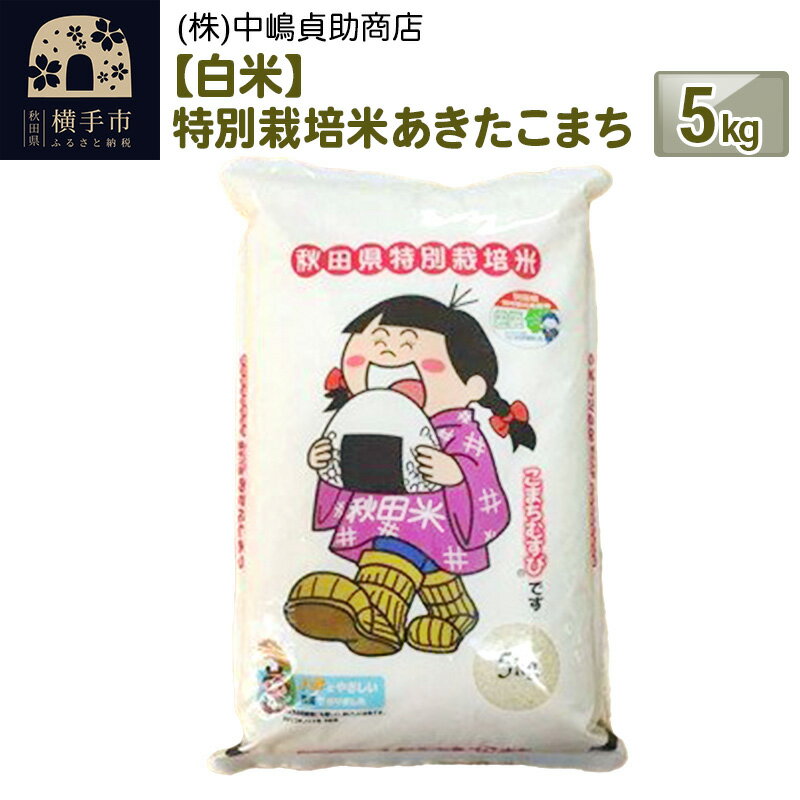 [令和6年産][白米]秋田県横手産特別栽培米あきたこまち 5kg(5kg×1袋)