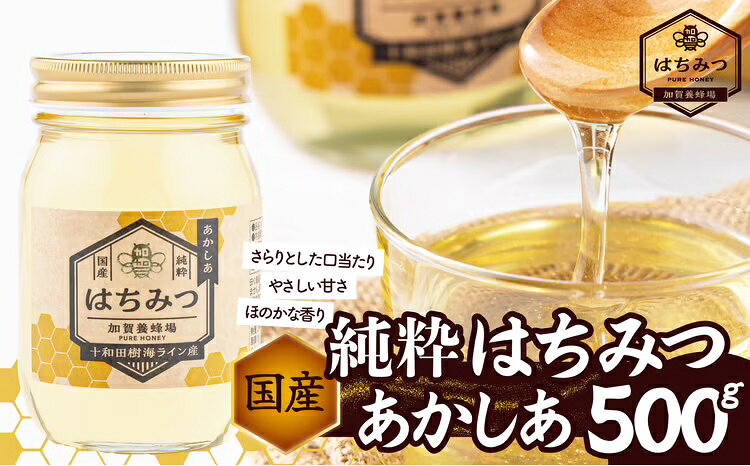 【ふるさと納税】ハチミツ アカシア蜂蜜 500g 天然未加工品 加賀養蜂 ハニー 栄養満点 産地直送 隠し味 調味料 ハニートースト 秋田県 大館市 お取り寄せ 秋田 お取り寄グルメ お土産 国産 食品 常温 送料無料 50P5409【加賀商店】