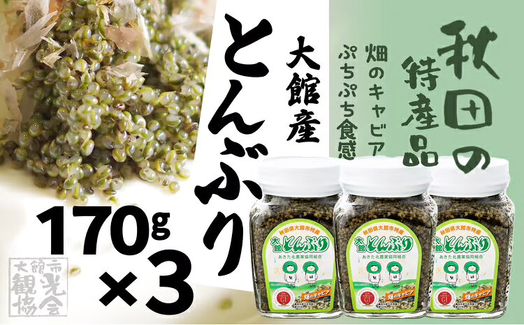 大館産とんぶり170g×3[60P3206][(一社)大館市観光協会]