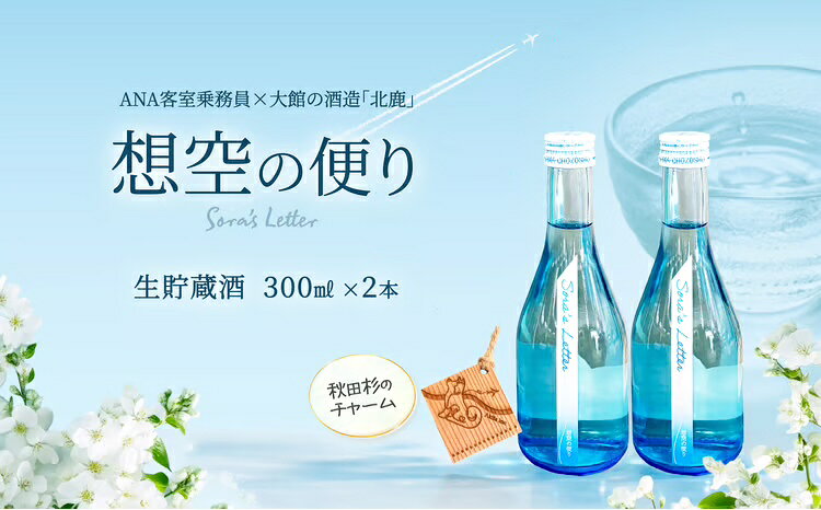 【ふるさと納税】北鹿《想空の便り》生貯蔵酒 300ml×2本 日本酒 さけ 酒 サケ アルコール 大吟醸酒 ギフト お歳暮 父の日 母の日 秋田県 大館市 【60P4009】【(株)筒井商店】
