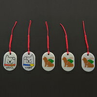 【防災用品】光る「はちくん・秋田犬の里」ストラップ5個セット