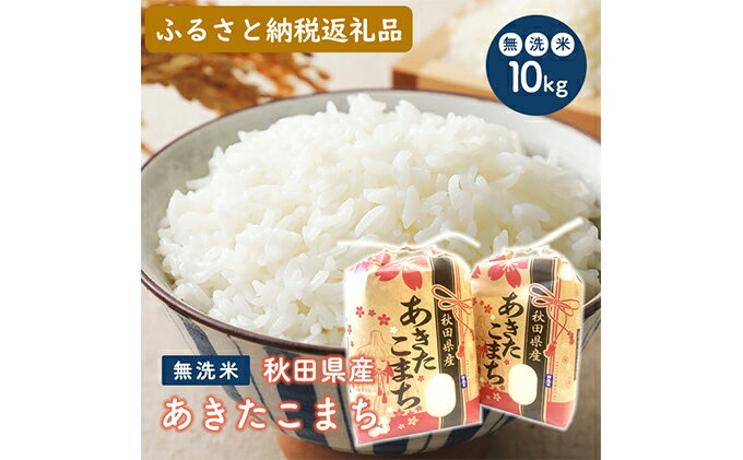 【ふるさと納税】無洗米 令和5年産 あきたこまち 5kg×2袋（合計:10kg）秋田県 男鹿市 【こまちライン】　【 お米 大好評 家計 優しい 価格 小粒 旨み 濃縮 冷めても おいしい お弁当 一等米 】