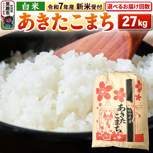 【ふるさと納税】《令和7年産 新米受付中》【白米】秋田県産 あきたこまち27kg 秋田県 男鹿市 こまちライン【選べるお届け回数】 【ふるさと納税】《令和7年産 新米受付中》【白米】秋田県産 あきたこまち27kg 秋田県 男鹿市 こまちライン【選べるお届け回数】