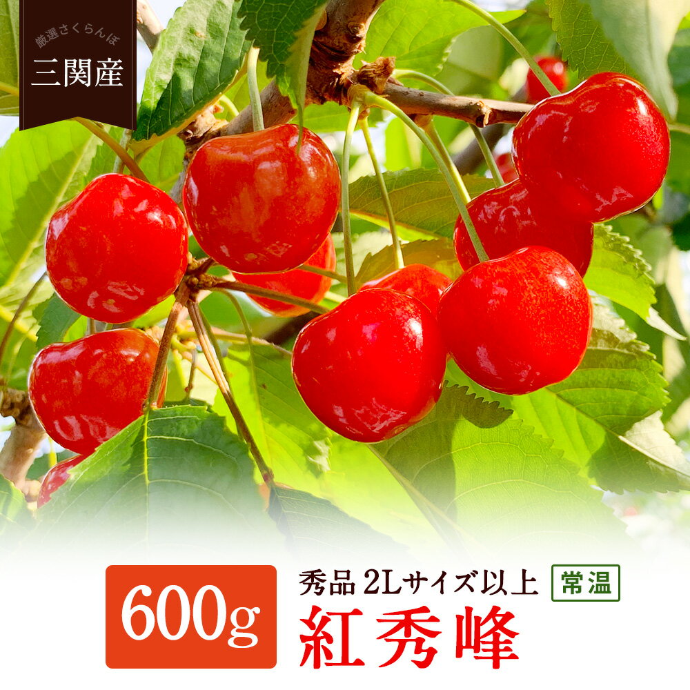 【ふるさと納税】＼朝採れ 産地直送／ R7年度産 紅秀峰 秀 2L 600g 市場価値の高い 三関産 さくらんぼ こだわりの【常温】でお届け 訳あり 送料無料 フルーツ 果物 お取り寄せ 秋田 湯沢市 期間限定 サクランボ 数量限定 [B9-7801]