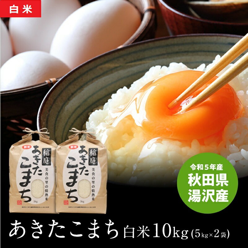 令和5年産秋田県湯沢産あきたこまち10kg(5kg×2袋)[B5-0701]