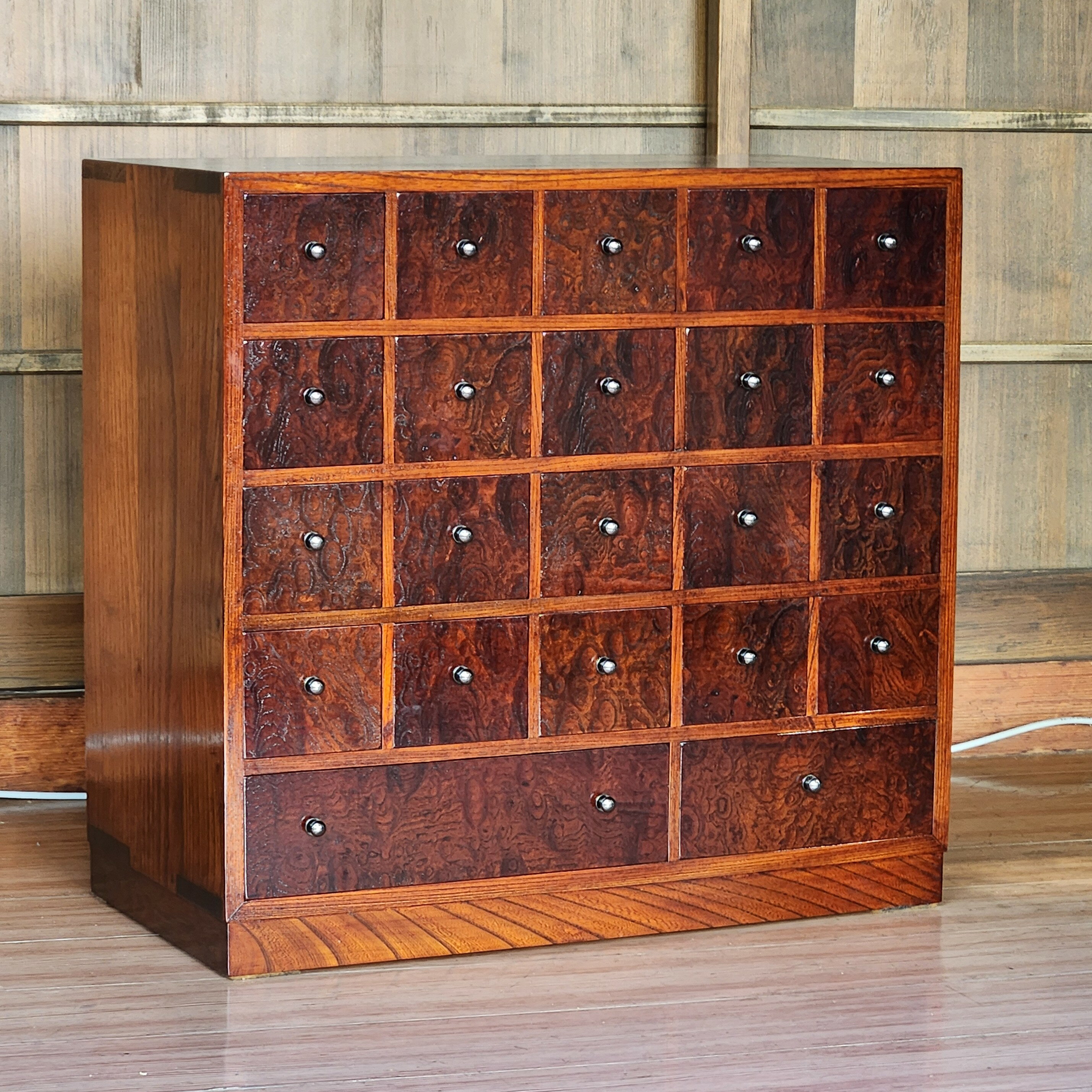 小型薬箪笥風小物入れ タンス たんす 小物入れ 小型薬箪笥 収納ボックス 小引き出し 引き出し収納 アンティーク調 高級 インテリア 家具 レトロ 和モダン 和室[(有)高松木工][F8803]