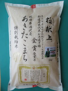 【ふるさと納税】令和2年産米　B2101　特別栽培米あきたこまち　精米5kg