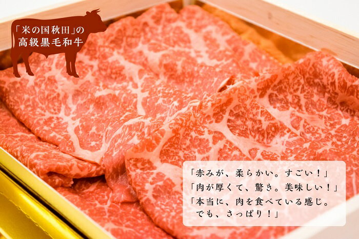 【ふるさと納税】C4606 赤身が柔らかい高級黒毛和牛【すき焼き用お肉2人前】＋山菜・野菜・ゴマだれセット ふるさと納税 秋田県 黒毛和牛 すき焼き ごまだれ