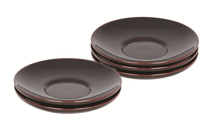 【ふるさと納税】川連漆器 4寸松葉型茶托 溜[C5801]