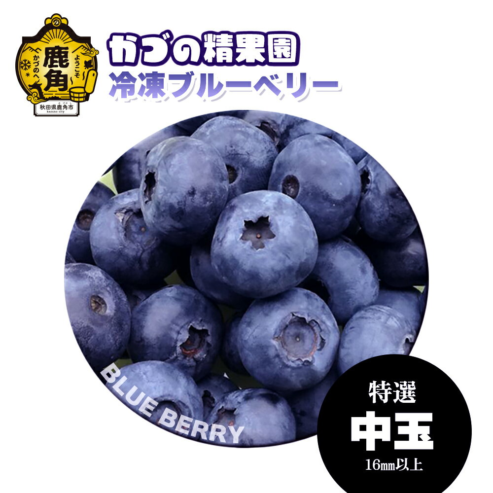 ブルーベリー 特選 中玉 1kg 2kg 7kg 定期便 冷凍 無農薬 新鮮 旬 国産 冷凍ブルーベリー ジュース スムージー レシピ 効能 栄養 ダイエット お取り寄せ 母の日 父の日 グルメ ギフト 故郷 秋田 あきた 鹿角市 鹿角 送料無料 [かづの精果園]