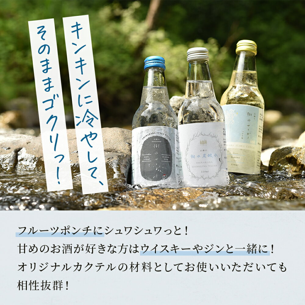 【ふるさと納税】秋田県鹿角産白樺 クラフト樹水 サイダー 330ml × 6本入 樹水 ミネラル 炭酸 さわやか 爽快 ジュース 炭酸飲料 瓶 飲料 ソーダ 炭酸 ご当地 お取り寄せ ギフト お中元 お歳暮 ふるさと 返礼品 鹿角市 かづの 秋田 送料無料 【西村林業】