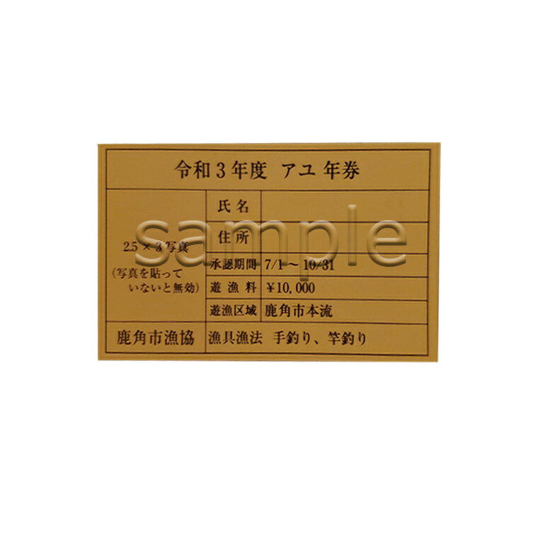 【ふるさと納税】《 先行予約 》 令和6年度 米代川 遊漁券 ( アユ釣り ) 年券 釣り券 体験 家族 旅行 魚釣り 母の日 父の日 グルメ ギフト 故郷 秋田 あきた 鹿角市 鹿角 送料無料 【鹿角市河川漁業協同組合】※令和6年6月発送開始