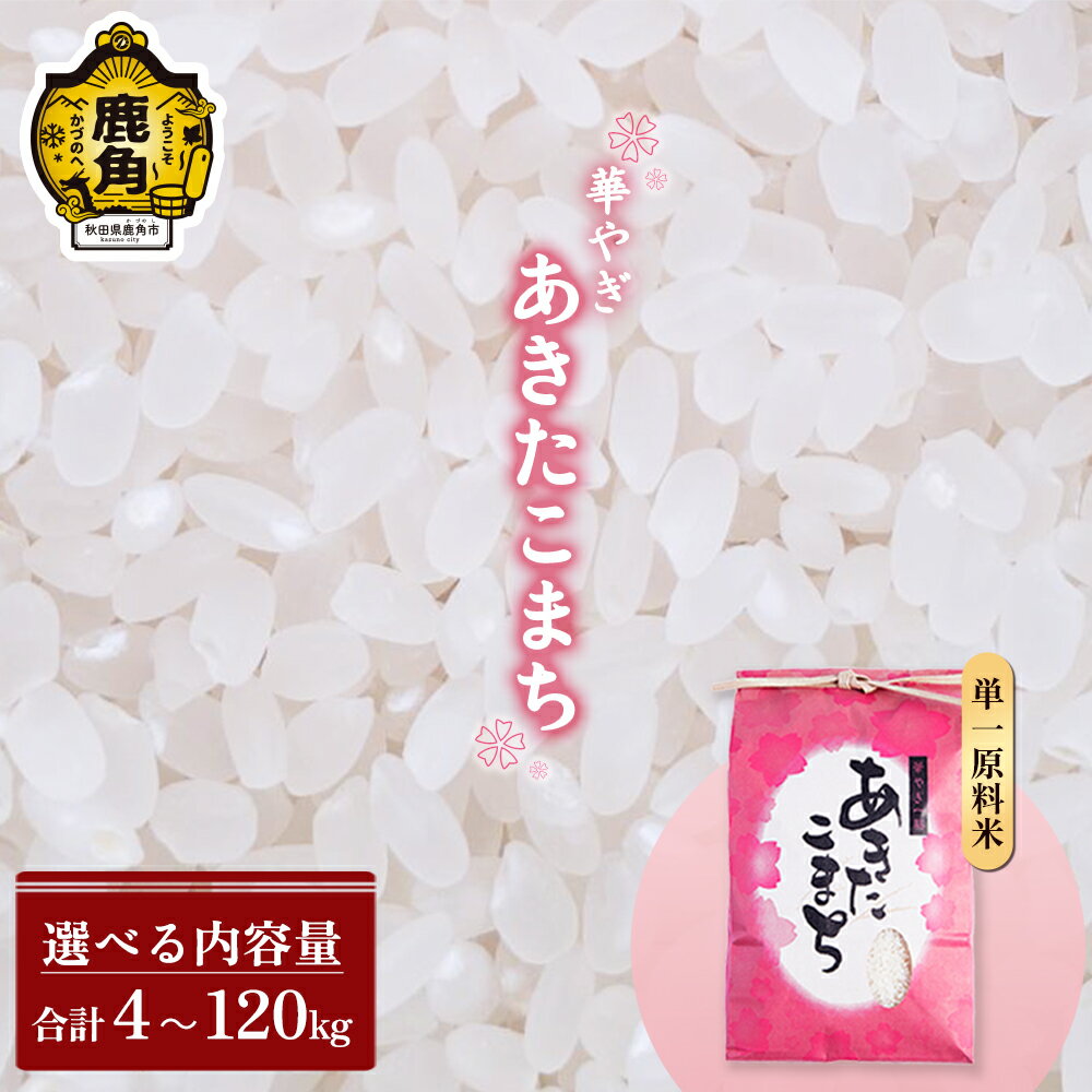 華やぎ あきたこまち 4kg〜120kg 選べる 単品 定期 4kg 5kg 6kg 8kg 10kg 15kg 30kg 3回 6回 12回 白米 精米 小分け パッケージ 米 お米 こめ コメ 県産米 国産米 ギフト お中元 お歳暮 ふるさと 返礼品 秋田 あきた 鹿角市 鹿角 送料無料 [豊田農園]