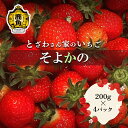 【ふるさと納税】《 先行予約 》 完熟いちご そよかの 200g × 4パック おすそ分け 県産いちご 国産いちご お中元 お歳暮 母の日 父の日 贈り物 贈答...