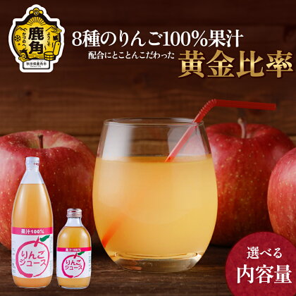 葉取らずりんご100％果汁 りんごジュース（300ml／1L）【録政園】