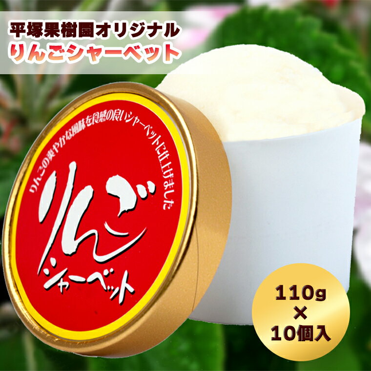 15位! 口コミ数「3件」評価「4」 オリジナル りんご シャーベット 110g × 10個入 無添加 食感 果肉 リンゴ 完熟 蜜入り 旬 県産りんご お中元 お歳暮 贈り物･･･ 