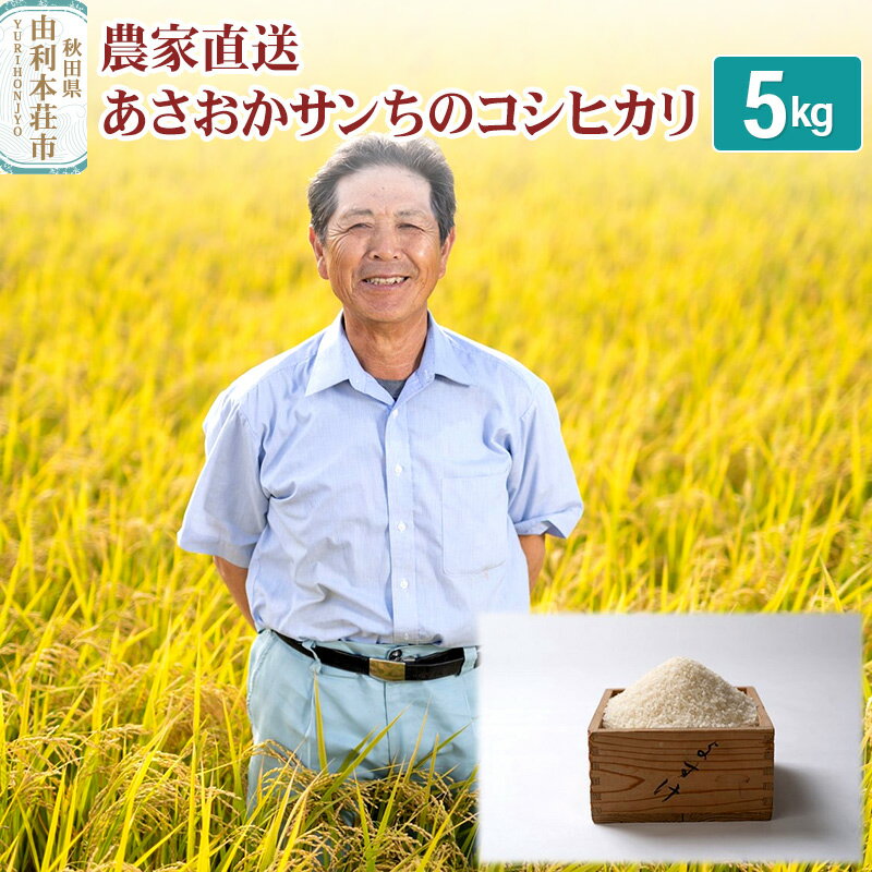 [白米] コシヒカリ 5kg 令和5年産 農家直送 朝岡さんちのコシヒカリ