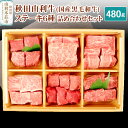 【ふるさと納税】秋田由利牛 ステーキ6種詰め合わせセット 合計480g