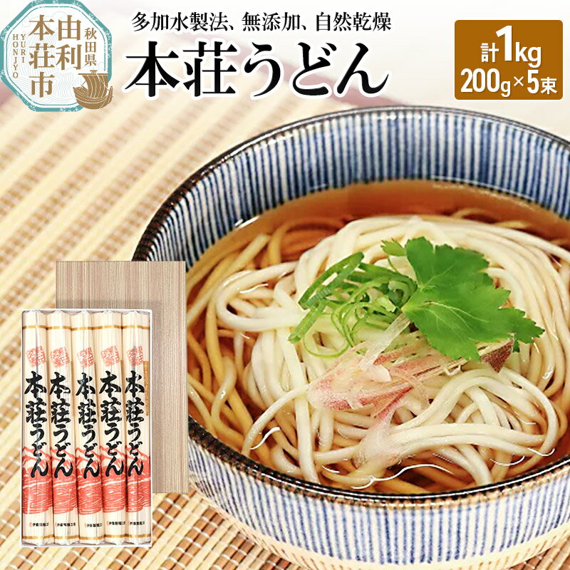 本荘うどん 1kg (200g×5束)