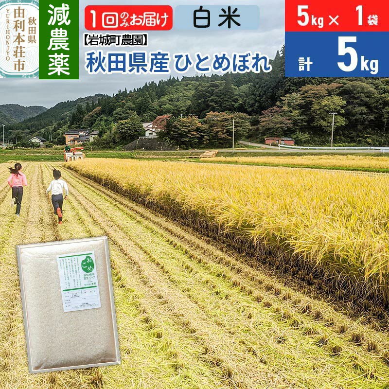 【ふるさと納税】【白米】〈減農薬〉秋田県由利本荘市産 ひとめぼれ 5kg(5kg×1袋) 令和5年産 新米 美味しさ長持ち真空パック 低農薬のサムネイル