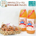 21位! 口コミ数「1件」評価「5」秋田県産 100%りんごジュース 1000ml×2本、秋田の伝統菓子 なんばこ3袋