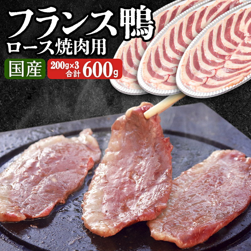 【ふるさと納税】国産 フランス鴨 ロース焼き肉・しゃ