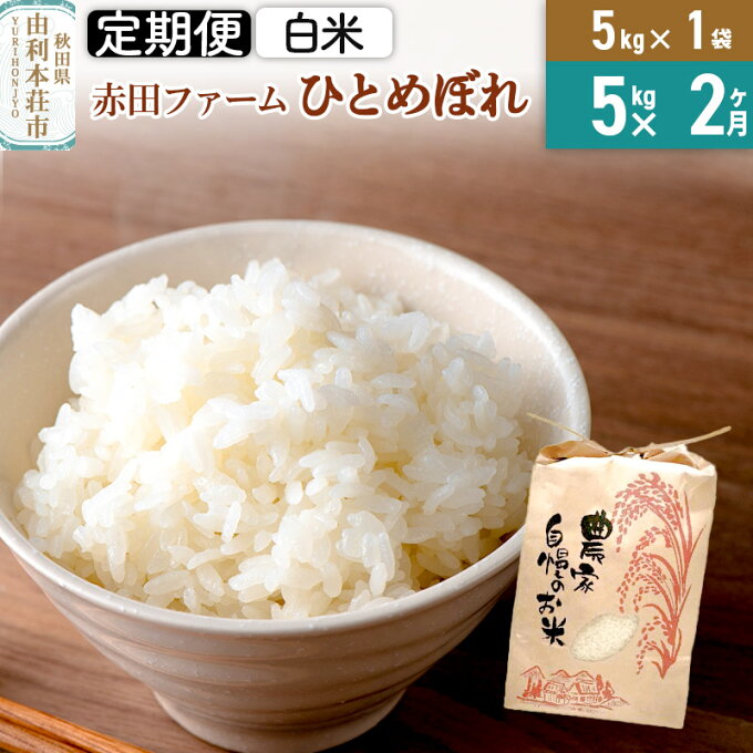 【ふるさと納税】《2ヶ月定期便》令和5年産【白米】秋田県産ひとめぼれ 5kg