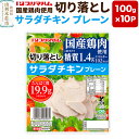 【ふるさと納税】切り落としサラダチキン【プレーン】100g×10パック