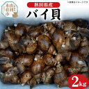 【ふるさと納税】《一部地域限定配送》活バイ貝 2kg 由利本荘市産