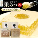 【ふるさと納税】小松養蜂場 はちみつ 秋田県産 100% 巣みつ(アカシア) 2個セット