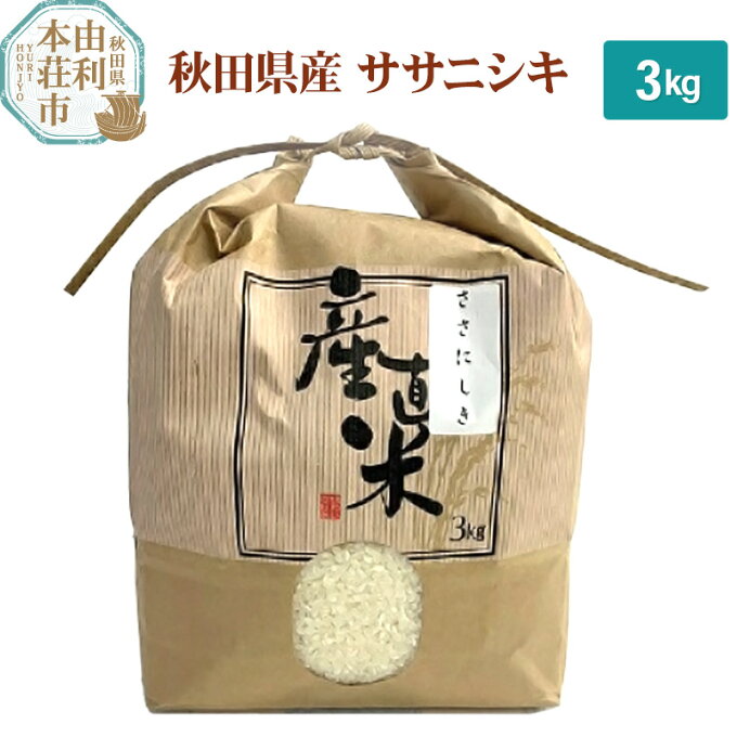 【ふるさと納税】米 3kg 精米 秋田県産 ササニシキ 令和4年産...