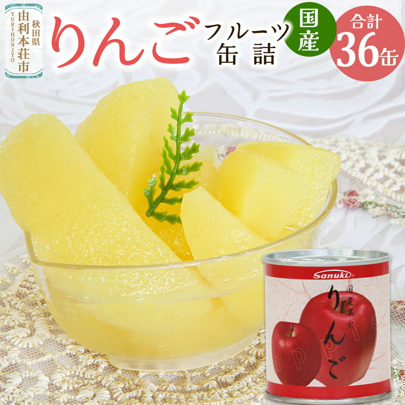 【ふるさと納税】Sanuki フルーツ缶詰 りんご 36缶セット 国産果実 非常食 保存食 業務用