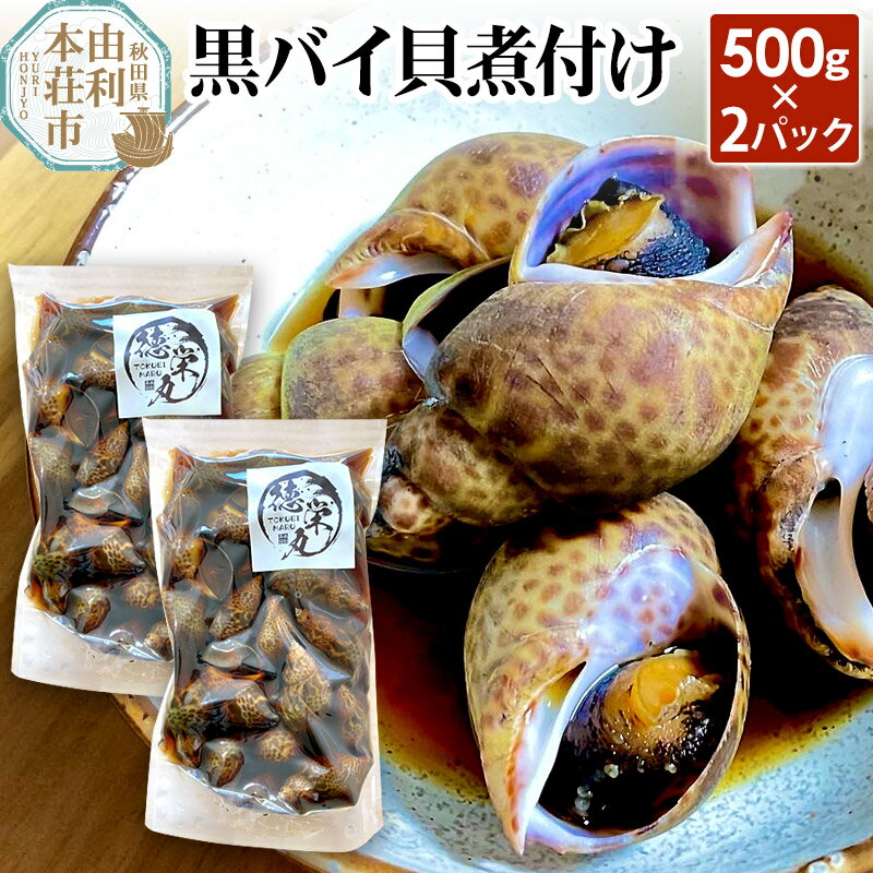 【ふるさと納税】《予約品》《2024年3月より発送予定》黒バイ貝煮付け 500g×2パック