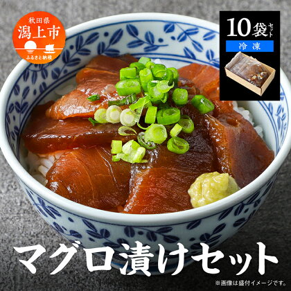 マグロ漬け丼セット 一食60g×10P《 合計600g 》 漬け丼 海鮮丼 海鮮 魚 漬け 丼 海鮮茶漬け 魚介 簡単調理 お手軽 小分け パック 個包装 一人暮らし 時短 おすすめ ふるさと 潟上市 秋田 送料無料 【西村魚屋】