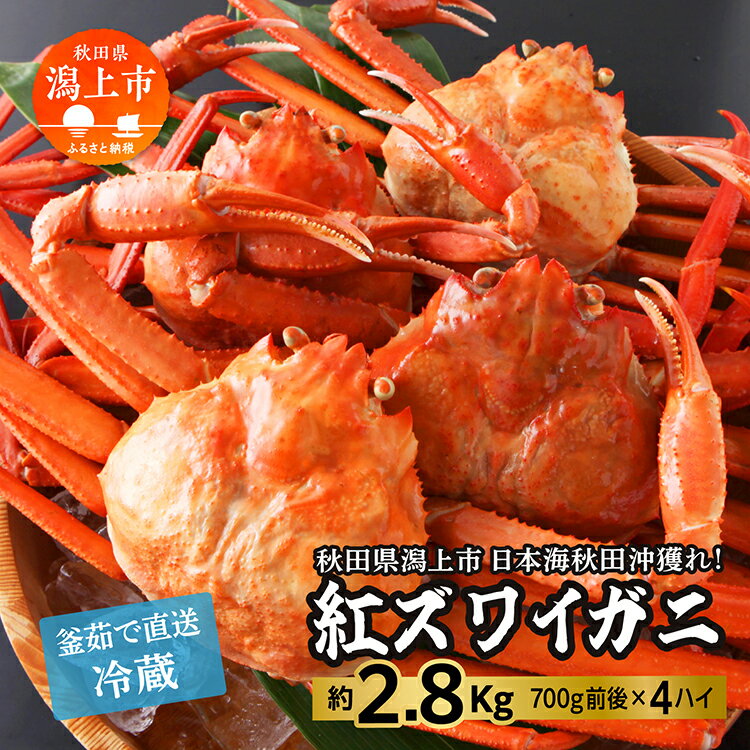 【ふるさと納税】《 冷蔵 》 ズワイガニ 4匹 約 2.8kg 紅ズワイガニ ベニズワイガニ ずわい ズワイ蟹 ...