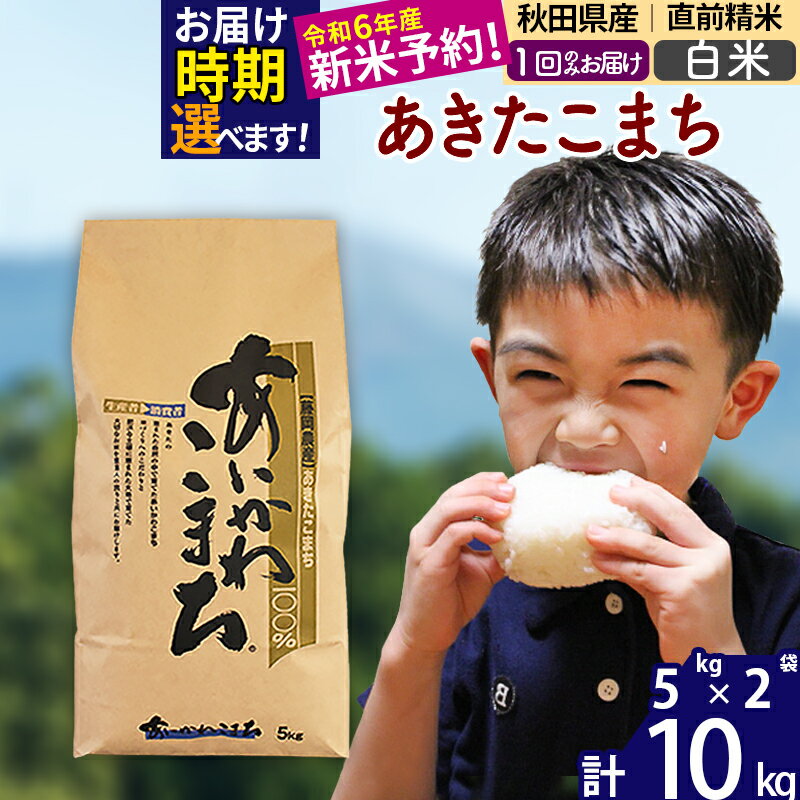 34位! 口コミ数「34件」評価「4.71」※令和6年産 新米予約※秋田県産 あきたこまち 10kg【白米】(5kg小分け袋) 【1回のみお届け】2024産 お米 藤岡農産