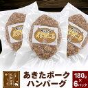 【ふるさと納税】あきたポーク ハンバーグ 180g×6パック 冷凍